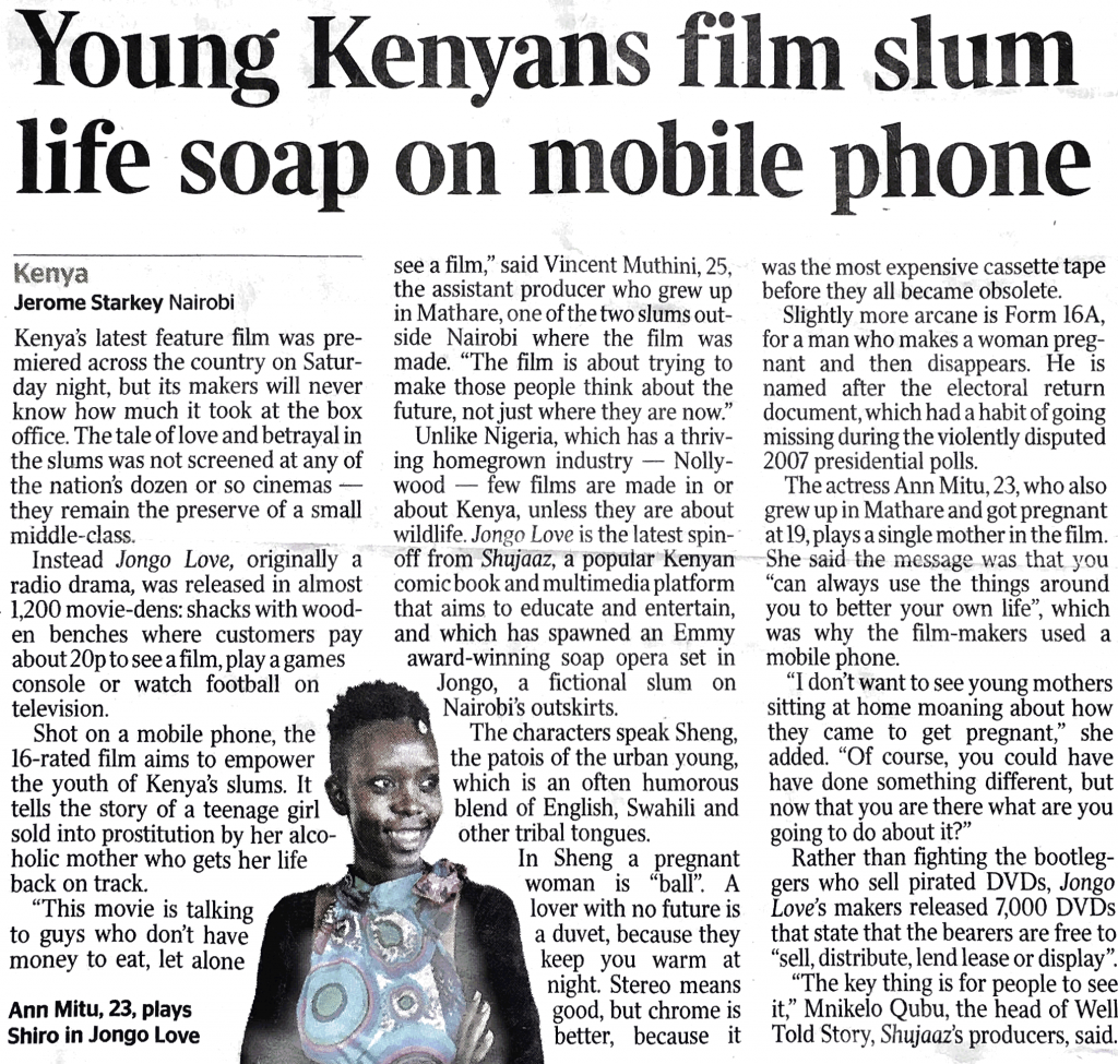 JONGO LOVE: OUR NEW MOVIE… Small Camera – Big Story [ARCHIVE] - Shujaaz ...